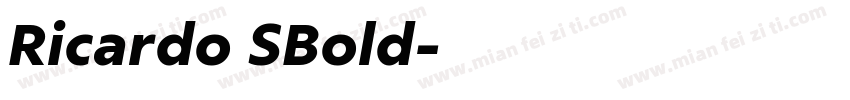 Ricardo SBold字体转换
